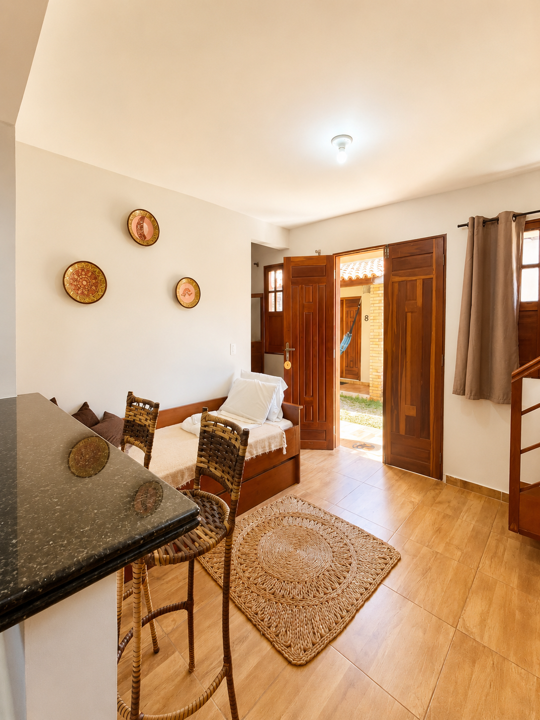 Área de estar do Quarto Duplex Confort